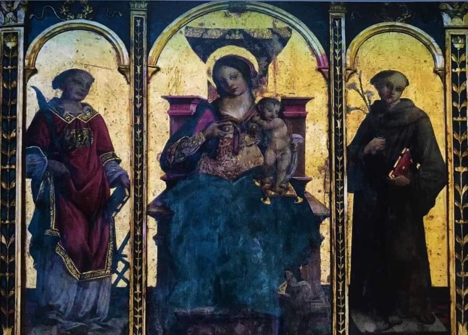 Cattedrale di san Matteo. Il transetto: trittico del XVI secolo #laculturanonsiferma